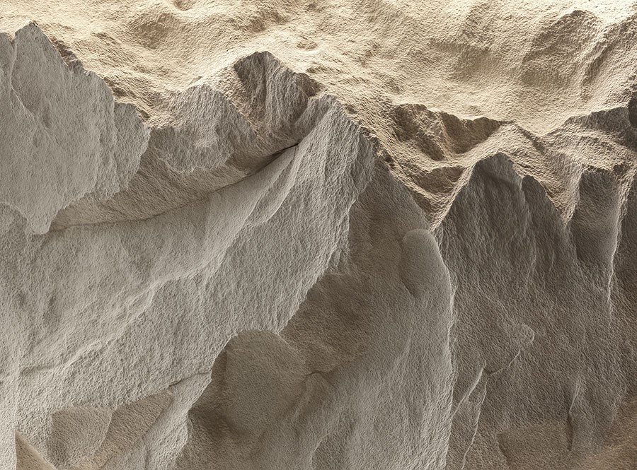 3D-behang met rotsmotief