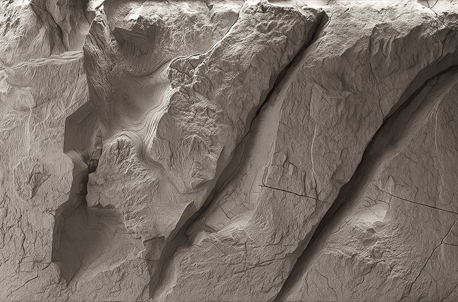 3D-behang met natuursteenlook