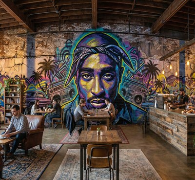 Tupac Shakur-straatgraffitibehang