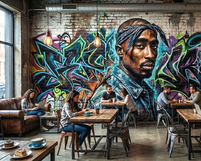 Graffitikunst Rapper-illustratie Achtergrond
