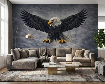 Behang met afbeelding van een vliegende arend