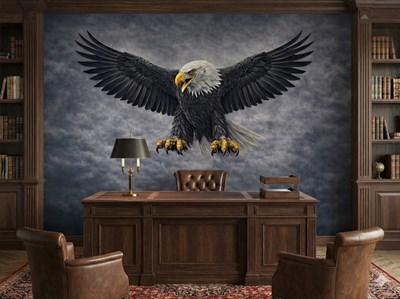 Behang met afbeelding van een vliegende arend