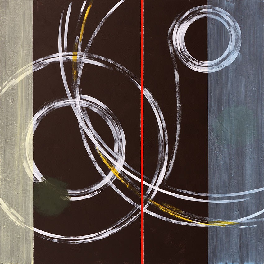Geometrisch abstract schilderij als behang