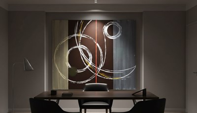 Geometrisch abstract schilderij als behang
