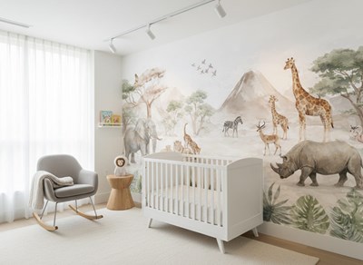 Behang met Afrikaanse wilde dieren