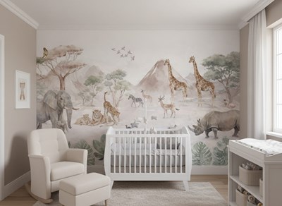 Behang met Afrikaanse safaridieren