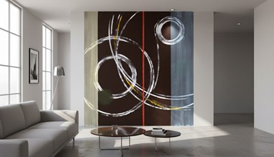 Geometrisch abstract schilderij als behang