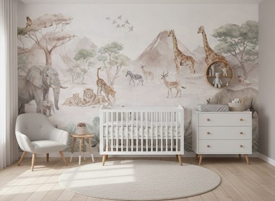 Behang met Afrikaanse safaridieren