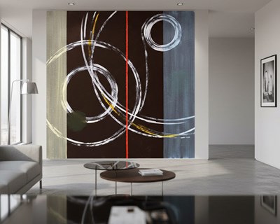 Geometrisch abstract schilderij als behang
