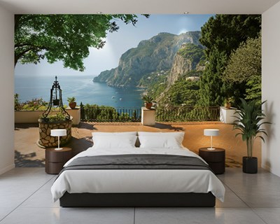 Behang met uitzicht op de Italiaanse kust