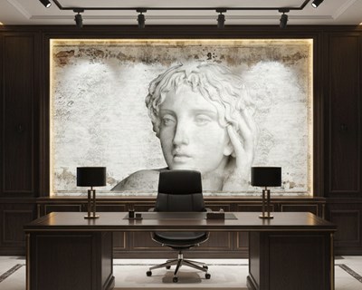 Behang met klassieke beeldhouwkunst