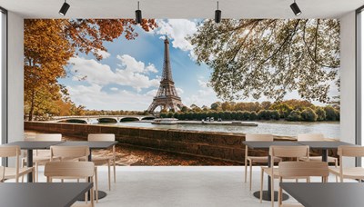 Behang met uitzicht op de Eiffeltoren