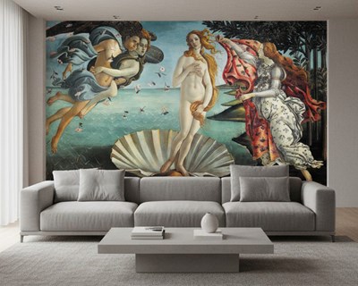 Achtergrond met het schilderij 'De geboorte van Venus'