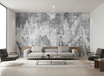 Behang met verouderde grijze houtlook