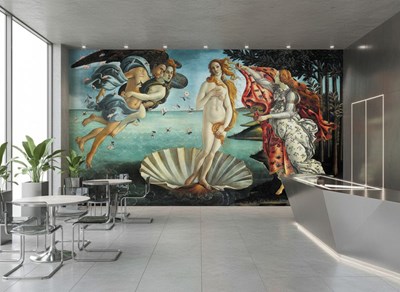 Achtergrond met het schilderij 'De geboorte van Venus'