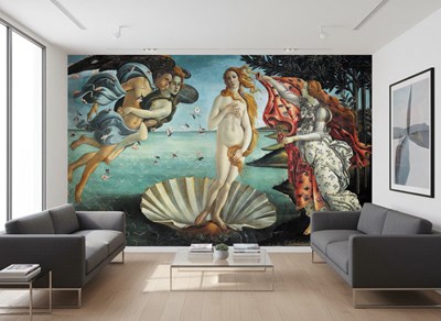 Achtergrond met het schilderij 'De geboorte van Venus'