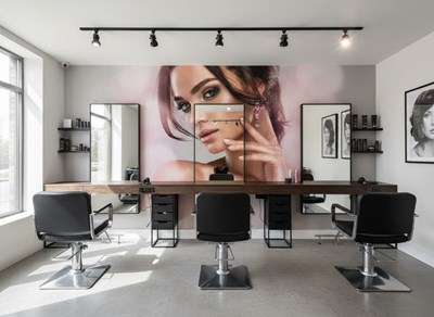 Behang voor de schoonheidssalon