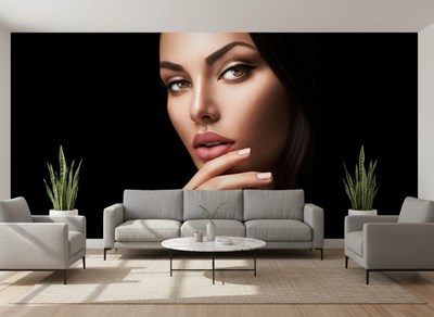 Behang voor de make-upstudio