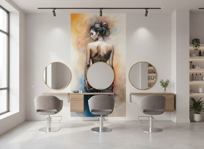 Behang met artistieke vrouwenfiguren