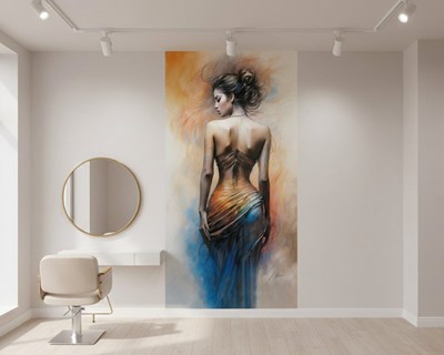 Behang met artistieke vrouwenfiguren