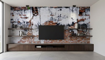 Behang met structuur van pleisterwerk